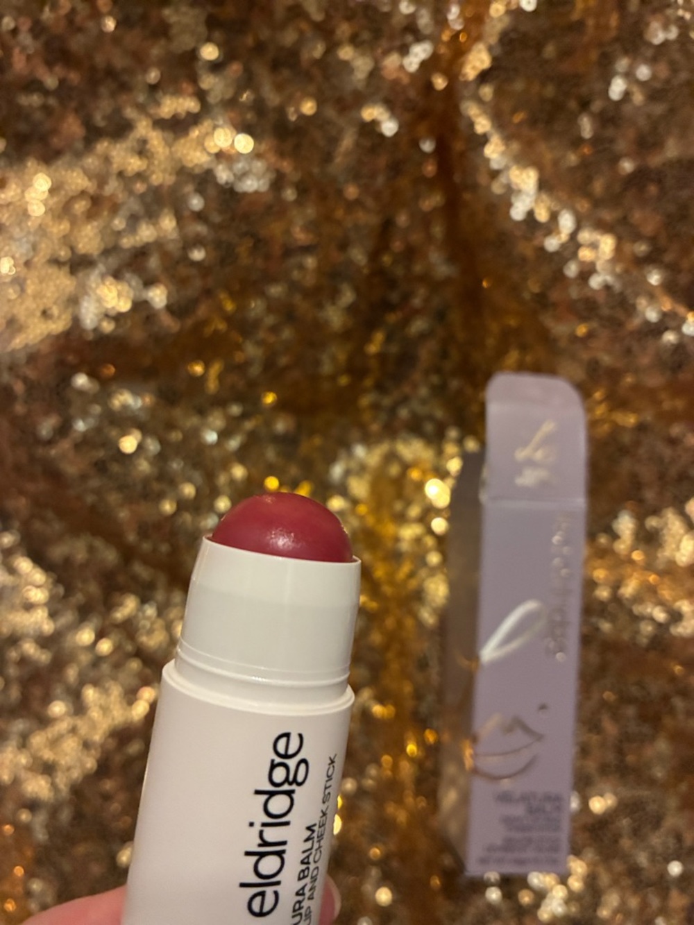 Lisa Eldridge Velatura Balm Dewy Lip and Cheek Stick ROSE MADDER - Picture 4 of 4